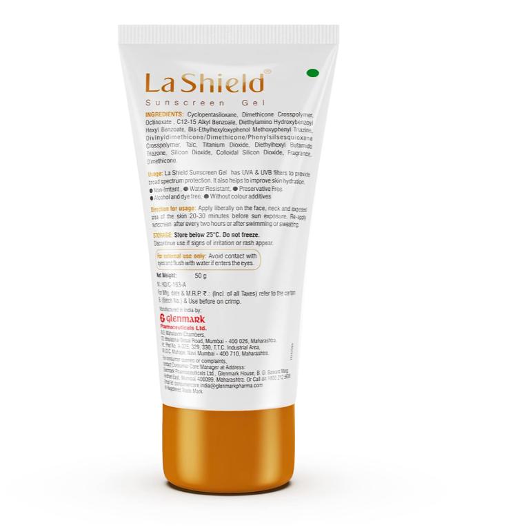 La Shield SPF 40 PA+++ Mineral Sunscreen Gel, Superior Matte Finish, Oil-free Lightweight, No white cast, For Acne Prone, Oily or sensitive skin