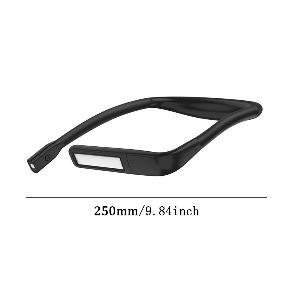 LED Desktop Reading Light Flexible Hanging Neck Reading Light Lightweight 3 Light Colors for Running Walking Camping Studying