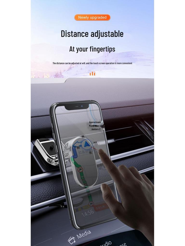 Magnetische Faltbare Autotelefonhalterung: Armaturenbrett Multi-Winkel Rotationshalterung mit Logo Geschenk