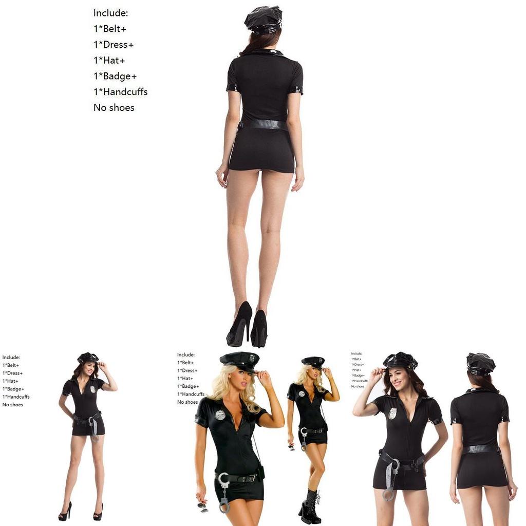 Alluring Sexy Female Cop Uniform Policewomen Costume For Unforgettable Halloween Fun