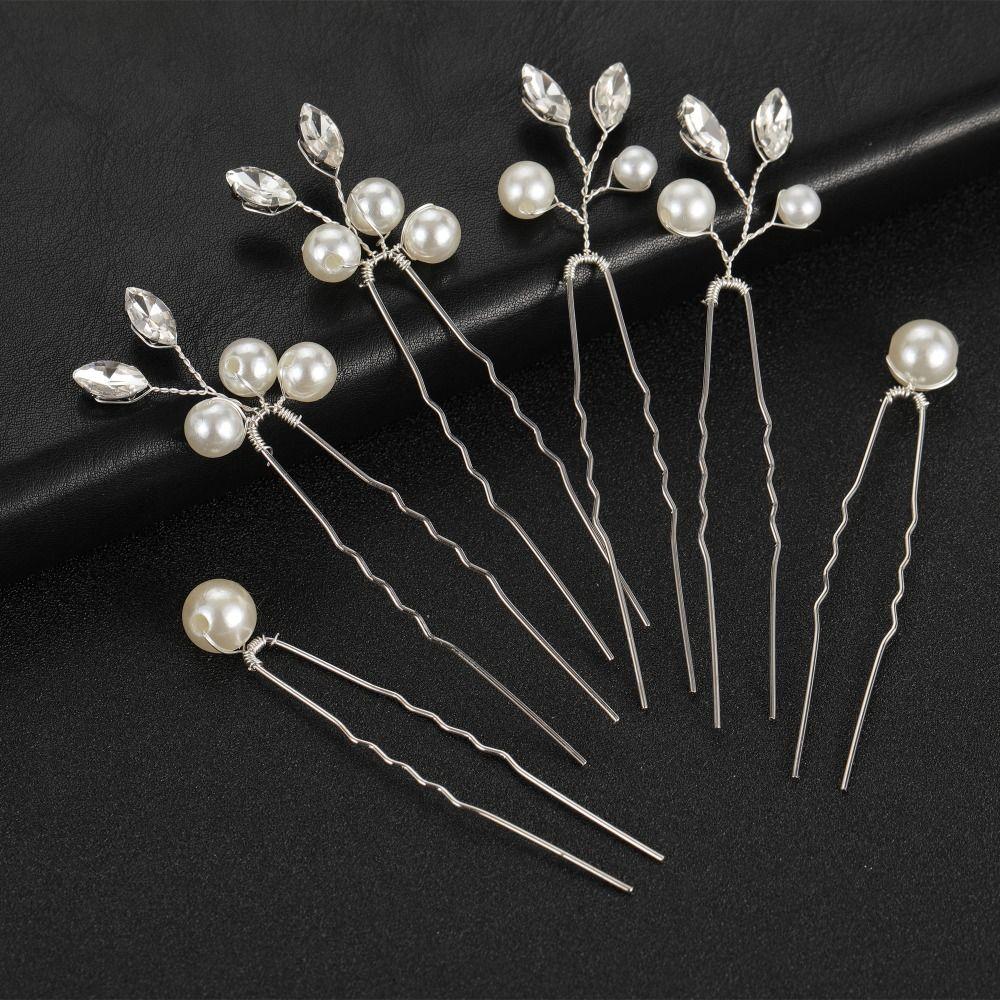 Hair Jewelry Hair Accessories Wedding Pearl Rhinestone Bridal Hair Pins Hair Clips Flower Headwear
