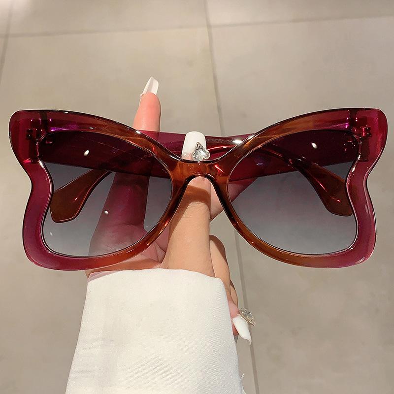 Oversized Butterfly Sunglasses Women For Female Fashion Luxury Brand Designer Vintage Punk Popular Big Frame Sun Glasses UV400