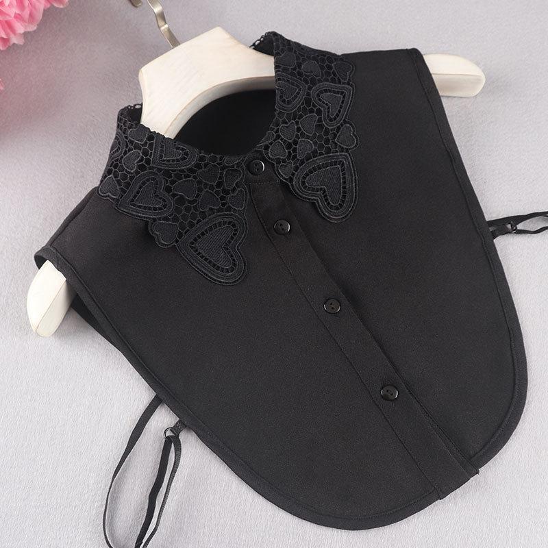 Linbaiway 18 Styles Female Chiffon Fake Collar for Women Blouse Shirt False Collar Ladies Lapel Detachable Collar Female Decor