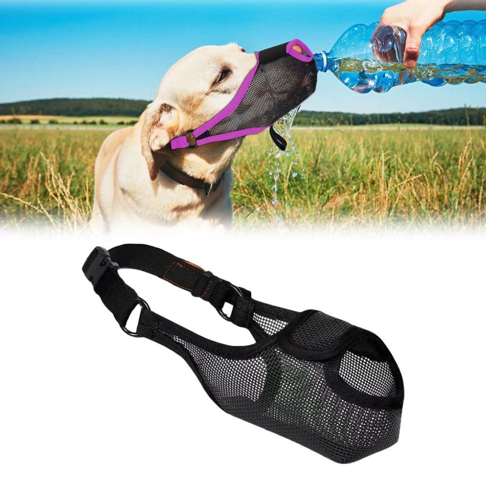 Botniță pentru câini din plasă respirabilă, acoperire moale pentru gura câinelui, botniță portabilă pentru animale de companie pentru majoritatea câinilor