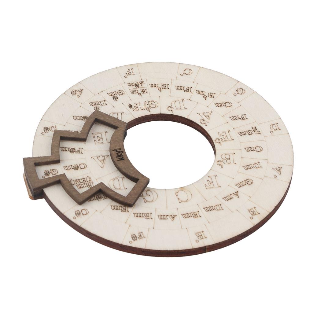Hölzernes Melodie-Werkzeug Musikpädagogisches Rotierendes Quintenzirkel Holzrad für Musiker
