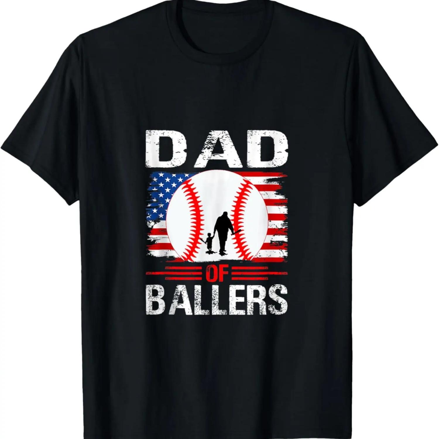 Футболка  Папа крутых парней Папа бейсбола S