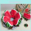 Cute Watermelon Plush Keychain With Pp Cotton Filling For Bag Decoration And Collectors