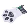 Xmas Stocking Large Capacity   Plaid Pet Foot Hanging Stocking Decoration for Present Bag