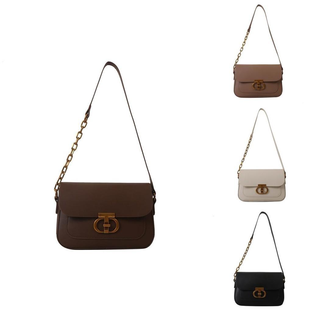 French Style Women's Bag 2023 Autumn And Winter New Tide Pure Color Pu Small Square Bag Street Fashion Daily Shoulder Bag