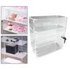 Acrylic Display Cabinet with Lock And Key, Stackable, Dustproof, Removable, Desk Organizer Box,