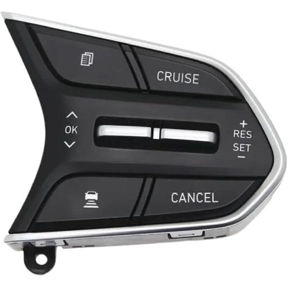 Compatible with Hyundai 2018 2019 Santa FE TM Steering Wheel Cruise Control Buttons Remote Control Button Volume Button 96710 96720(White)