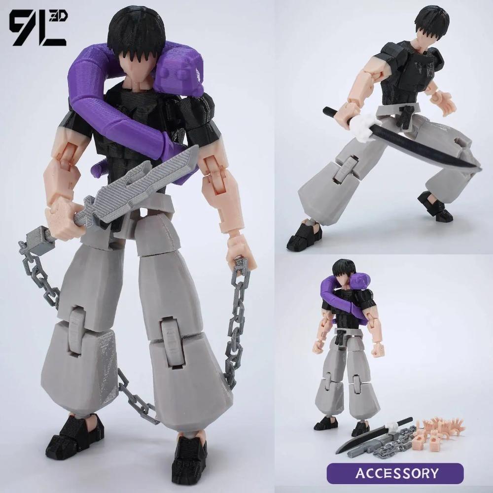 9L Impreso en 3D Anime Jujutsu Kaisen Sukuna Lucky13 Maniquí 13 Cambiaformas Móviles T13 Figuras de Acción Maniquí Juguetes para Coleccionistas