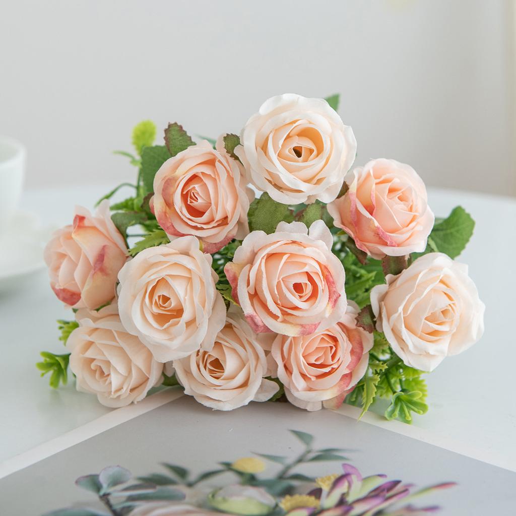 Artificial Flowers Silk Rose Diy Wedding Party Bridal Garden Roses Arch Home Festival Decorative Wreaths Photography Accessories