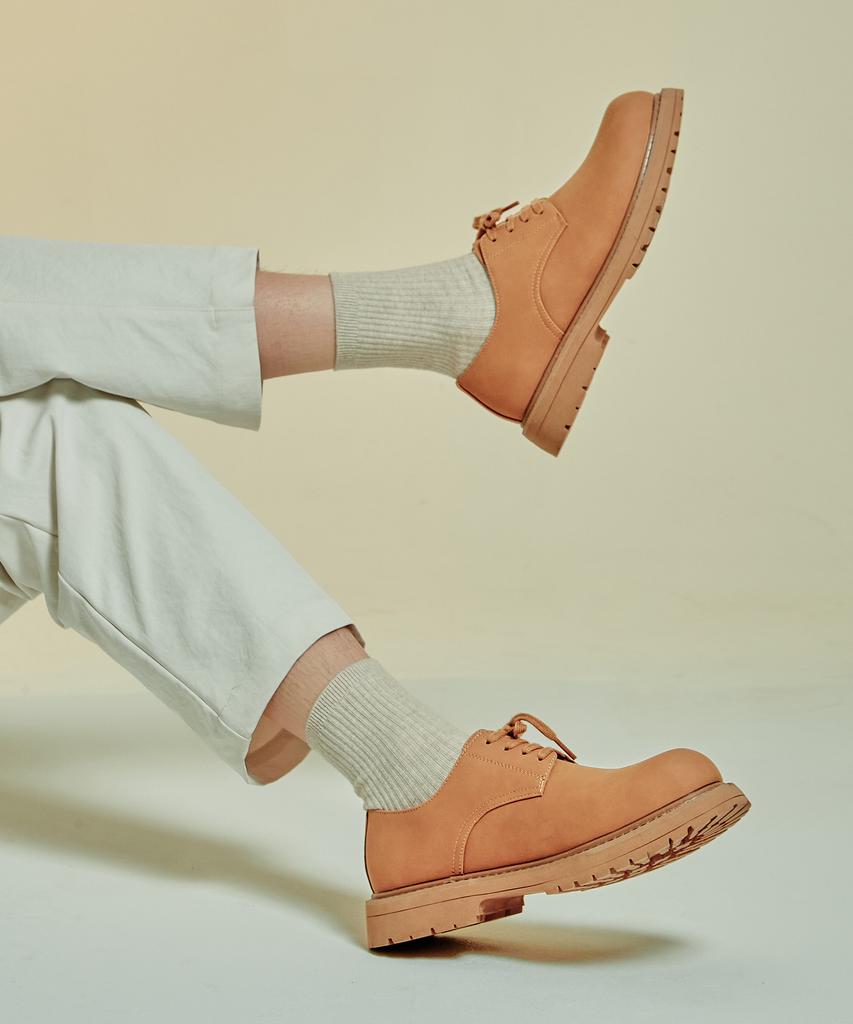 Pascorozen Jc1309 Morocco 4-Hole Derby Shoes Camel
