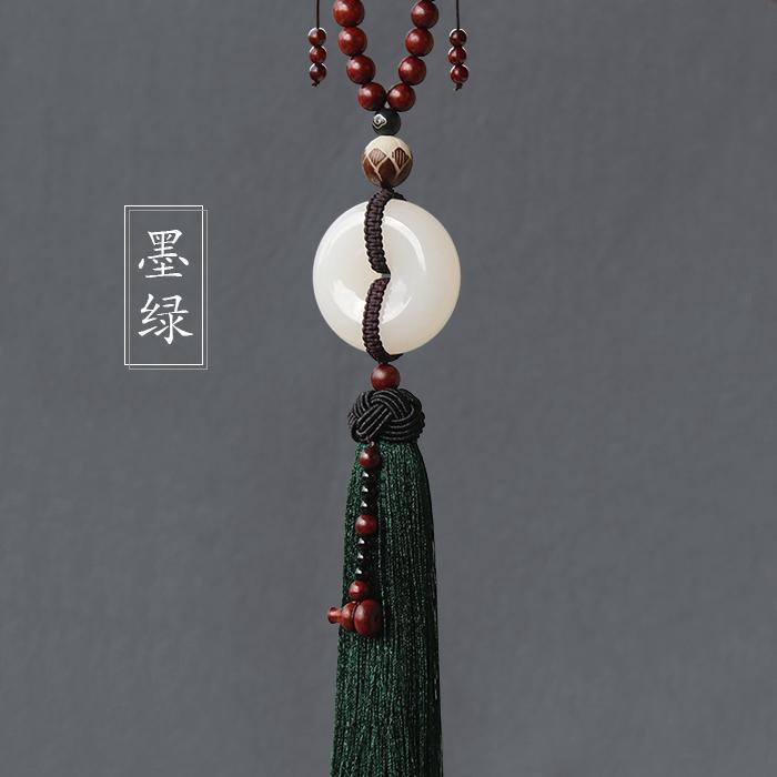 Exquisite High-end Jade Car Pendant Interior Decoration Men's and Women's Safety Protection Creative Hanging Accessories