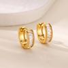 Kostenloser Versand Kubikzirkonia Creolen Ohrstecker Für Damen Edelstahl Piercing Ohrring 2025 Neue Mode Hochzeit Zirkon Geschenk