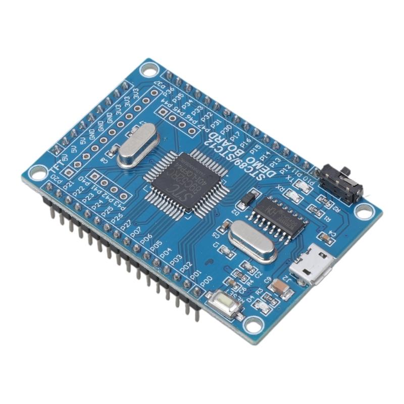 Portable STC89C52 STC51 Cores Development Board Featuring LED Indicators for Real Time Status Feedback