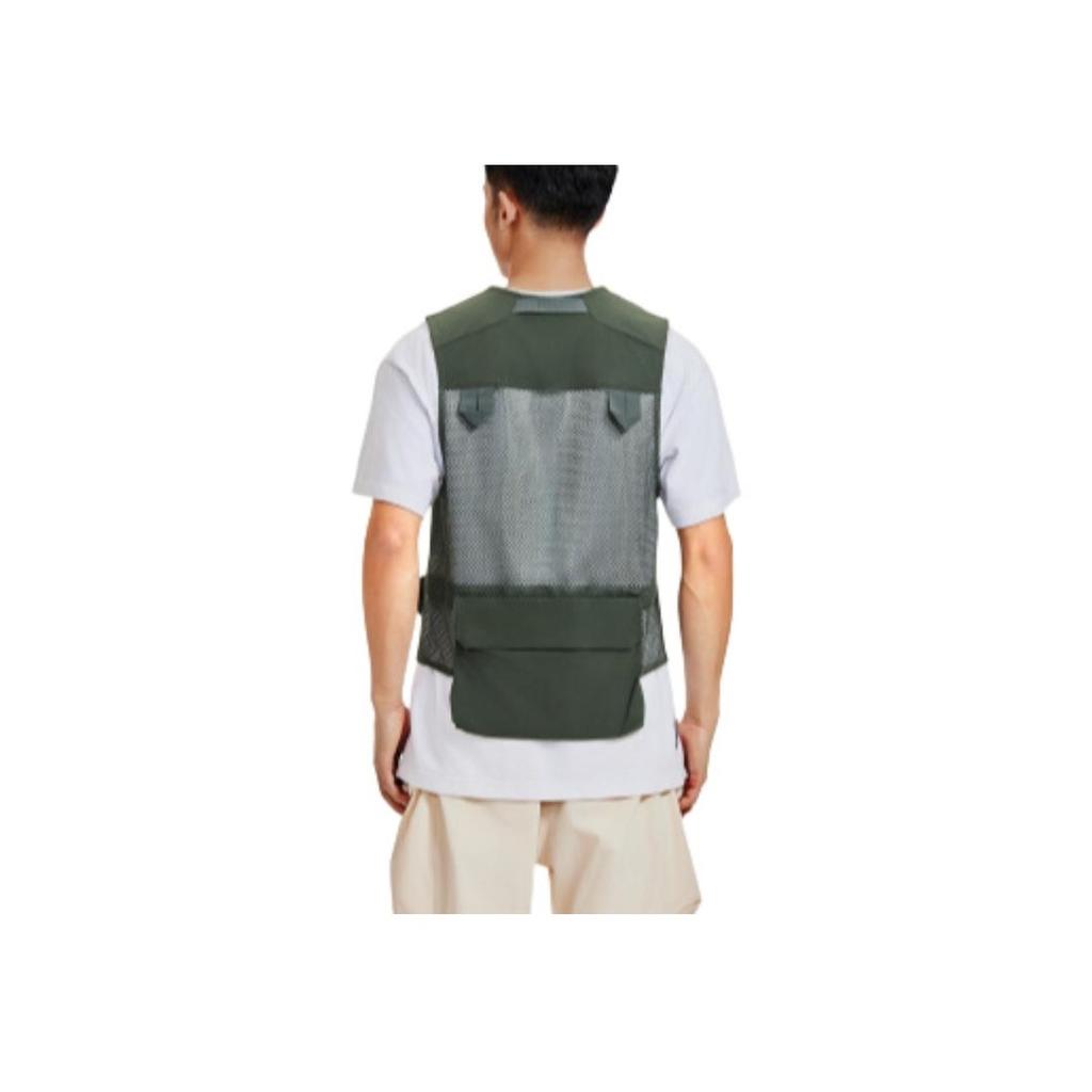 Under Armour Solid Color Pocket Design Logo Print Zipper Outdoor Work Vest Men vests Baroque-Green 1387983-310