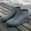 Rain Boots For Men Women Summer Casual Mid-Calf Waterproof Shoes Winter Lining With Fleece Warm Anti-Slip Wear-Resistant Outdoor