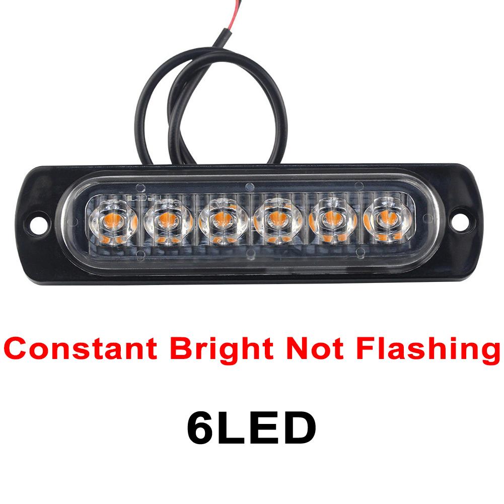 1pcs Led Strobe Warning Light Cheap Strobe Grille Flashing Lightbar Truck Car Beacon Lamp Amber Traffic Light 12V 24V Car Light