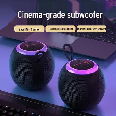 Portable Bluetooth Speaker with Colorful Lighting and Subwoofer for Outdoor Parties (Bluetooth 5.3)