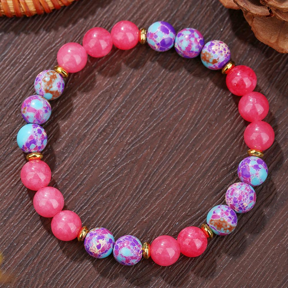 Bracelet Élastique Tigre Oeil en Cristal Européen, Bijoux en Perles de Pierre Naturelle