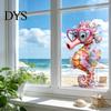 Repositionable Window Sticker under The Sea Mermaid Clings Ocean Animal Whale Turtle Octopus Static Cling Decal Seahorse Anti-Collision Glass