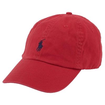 Ralph Pony CHINO SPORT CAP 710548524 [Polo Lauren] Cap, Hat, Cotton, One-point Logo, Accessories, Men's & Women's, RL2000_Red/Blue(002) ONE_SIZE