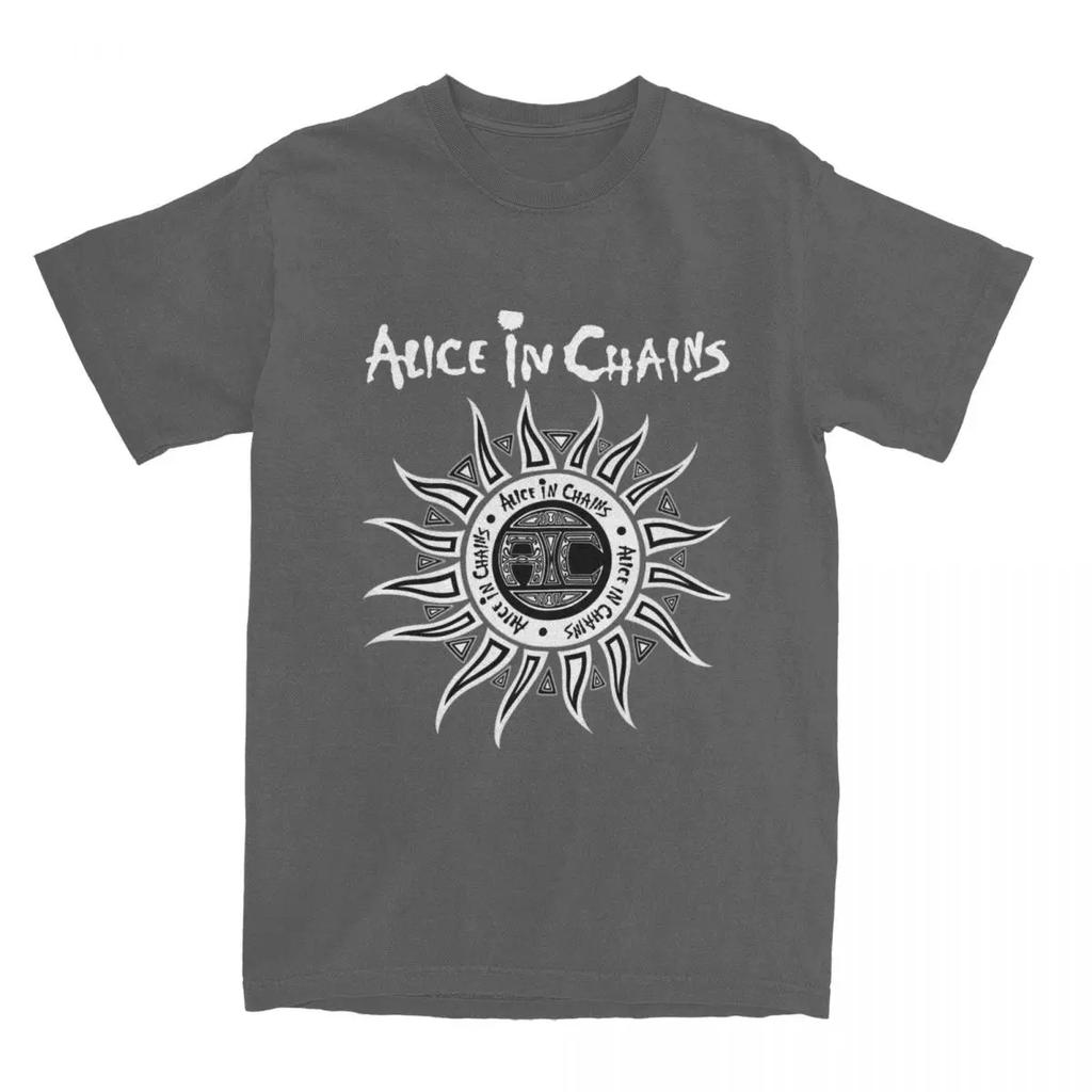 In Chains SunwoT-Shirt Summer Alice In Chains Vintage T-Shirt Cotton Popular Tee Shirt For Short Sleeves Loose Clothing