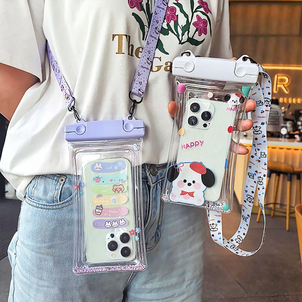 Multicolor Mobile Phone Bag Rectangle Mobile Phone Case Creative Swiming Waist Bags  Summer