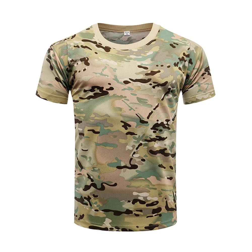 Camouflage 3D T-shirt for Men's Outdoor Fashion Casual Round Neck Short Sleeved Summer Street Outdoor Sports T-shirt