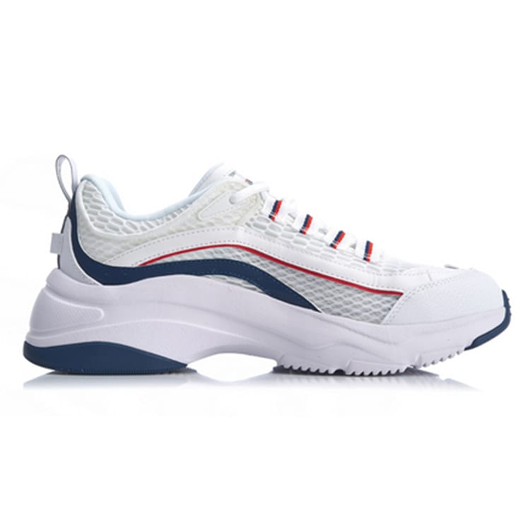 Li Ning Aurora WindWalker Slip Resistant And Breathable Low top Sports Casual Shoes White AGCQ043-2