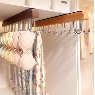 Wood Hat Storage Hanger 16 Hooks Clothes Hanger New Underwear Storage Rack Home