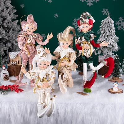 Neues süßes Elfen-Plüsch-Puppenspielzeug Weihnachtsbaum-Anhänger-Ornament Hängende Dekoration Navidad Neujahr Weihnachten Kindergeschenk