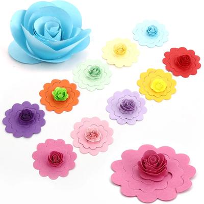 20 Stück Origami-Rose geformtes Paper Quilling Rollen zu Blumen DIY Bastelbedarf zur Verschönerung des Hauses Party Dekoration XJM
