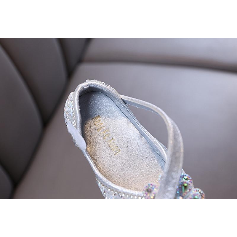 Autumn New Style Ladylike Baby Girl Children's Princess Rhinestone Single Shoes Leather Shoes Dance Performance Shoes