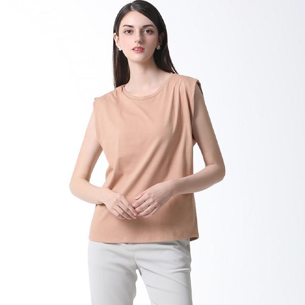  Tricou moale cu guler rotund, fără mâneci, She's miss Preț 118.000 woni 