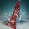 22.8cm Fantasy Alien Silicone Dildo, Ultra Soft Liquid Silicone Design, Realistic Texture, Strong Suction Cup, Flexible Premium Collection