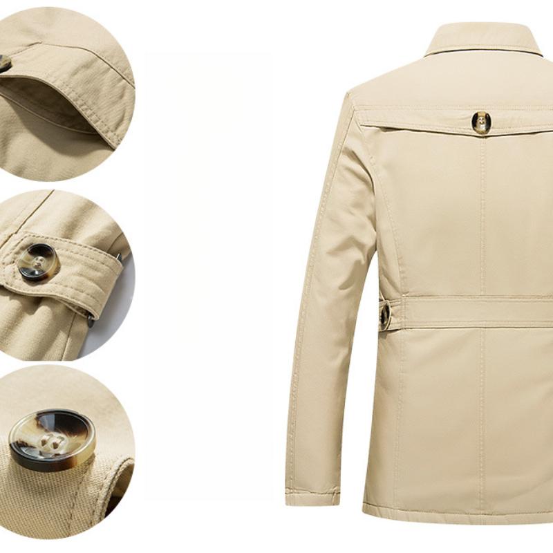 Spring and Autumn Men's New Men's Jacket Casual Men's Jacket Work Jacket Cotton Washed Windbreaker