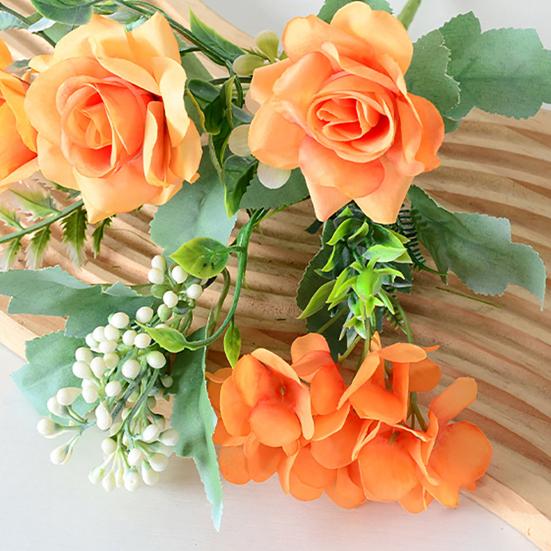 Artificial Flowers High-Density Silk Fabric Soft Touch Waterproof Flexible Branches Window Display Fake Flowers Wedding Hotel Decor