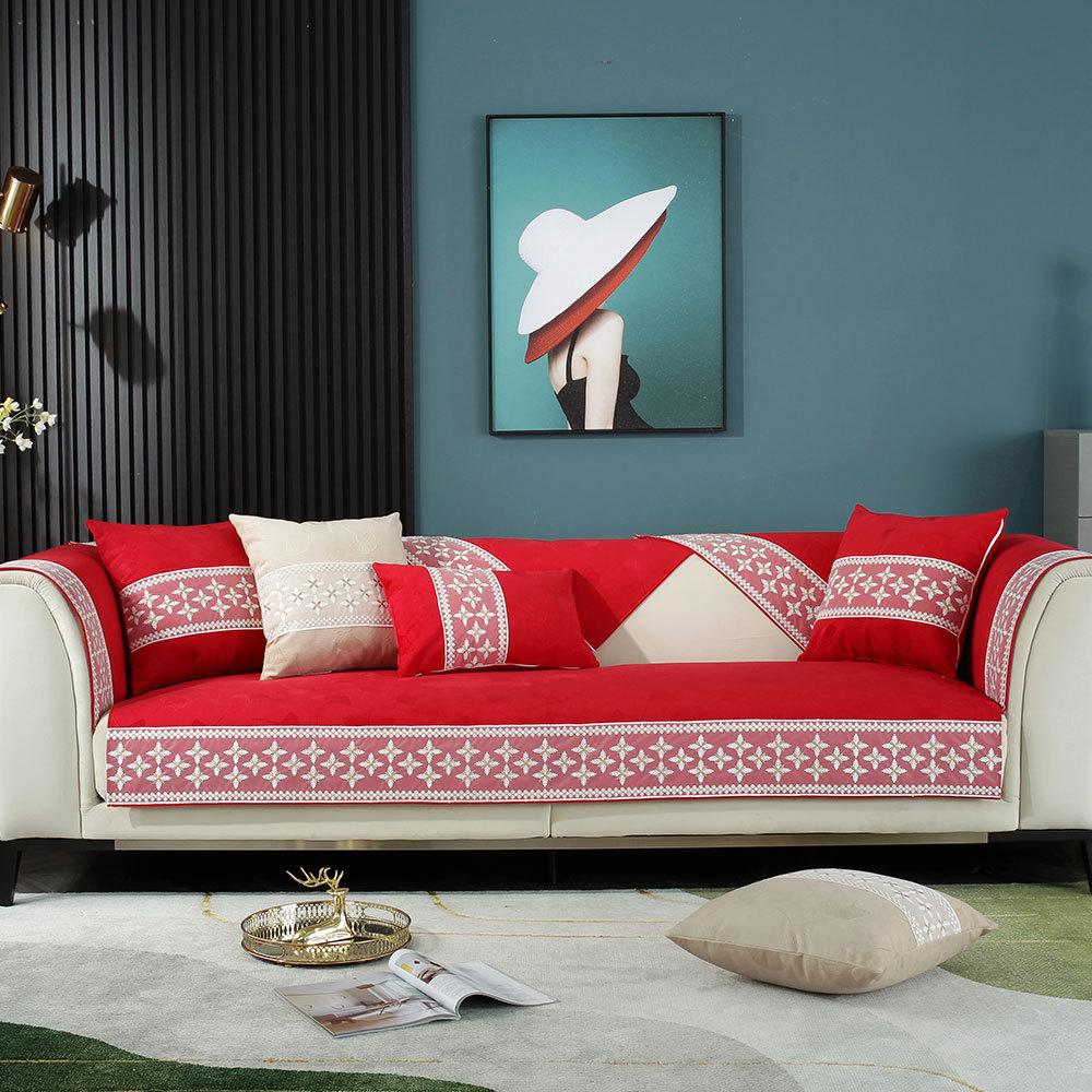 Cojín de Sofá Moderno Simple Universal para las Cuatro Estaciones Nórdico Ins Antideslizante Cojín de Sofá Funda de Sofá Funda