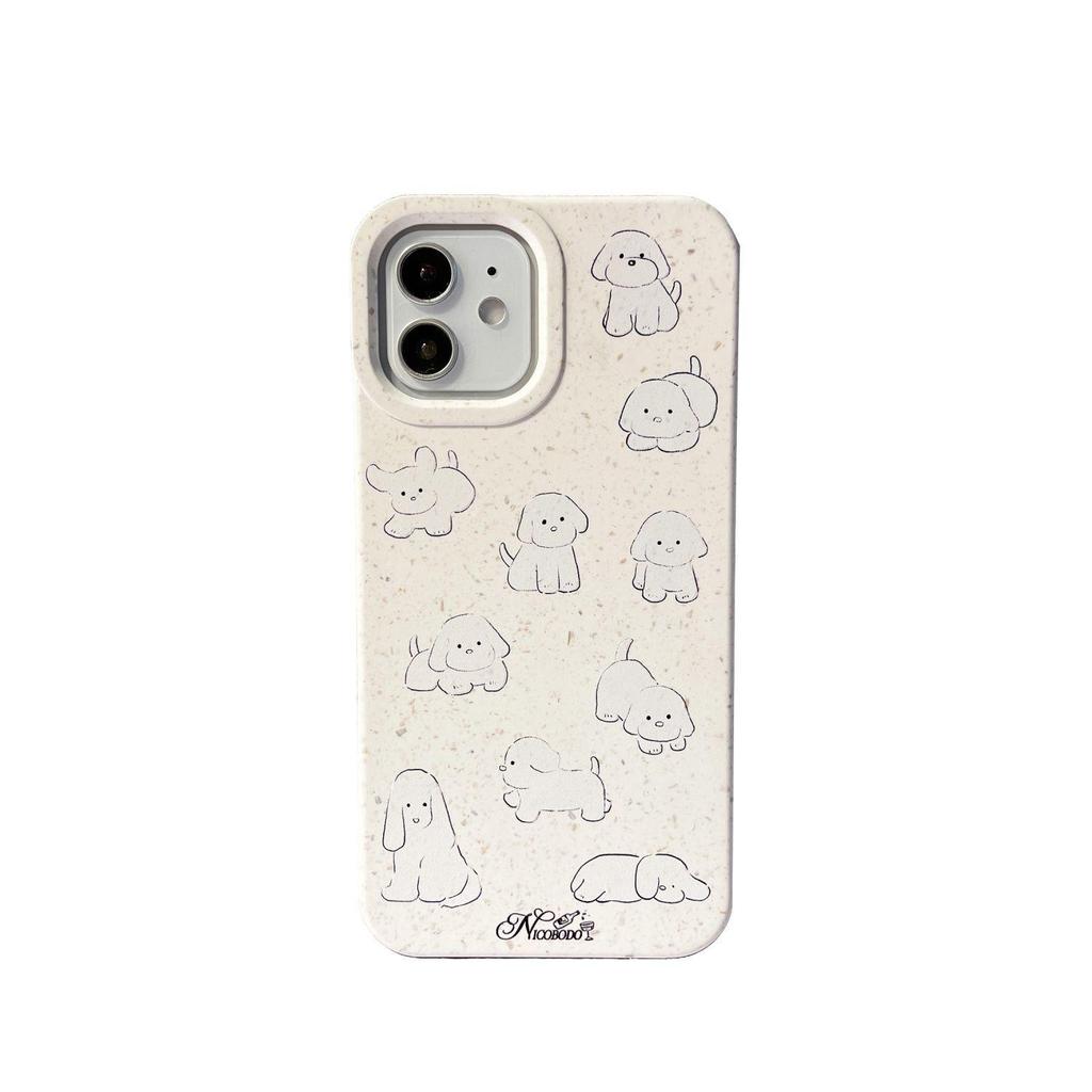 White Dog Full Screen Protector Compatible with Apple 15/14/13/12/11/PRO/PROMAX/XSMAX/XR/XS - Perfect Fit for Your Device!