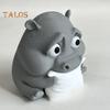 Trauriges Baby-Nilpferd 3D-gedrucktes Nilpferd-Ornament Miniatur-Nilpferd-Figur Desktop-Sammlerstück Nilpferd-Dekoration für Zuhause Büro