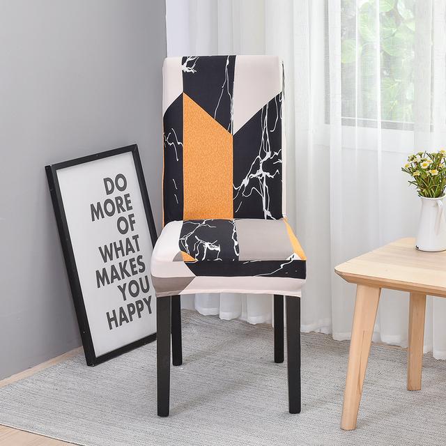 Stretchy Printing Chair Cover For Living Room Machine Washable Backrest Chair Seat Protective Covers Chair Slipcovers Restaurant Banquet Event