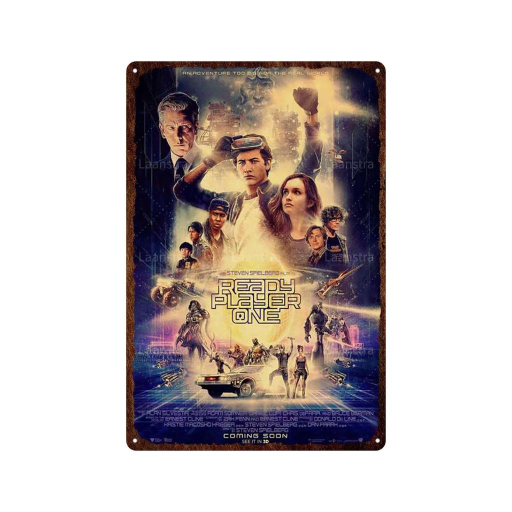 Ready Player One Retro Movie Tin Sign Poster Bar Home Decoration Metal Sign Plaque Decoration Wall Art Decor For Decorating