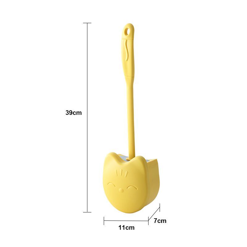 

Туалетная щетка с длинной ручкой Щетка для чистки унитаза Мягкая щетина Бытовая Настенная туалетная щетка Туалетная щетка yellow