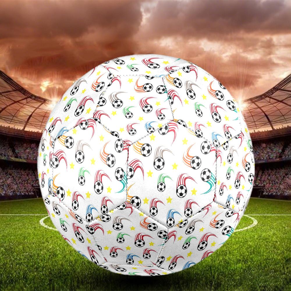 1pc Soccer Ball Pattern Soccer Ball Size 5 Football Machine Sewn Indoor/Outdoor Universal Football Q14