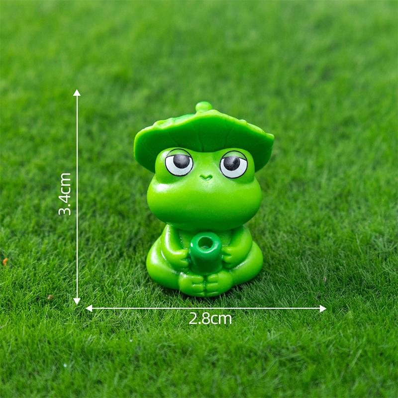 

Fishing Frog Panda Figurines Ornament Creative Cartoon Animal Figure Doll Fish Tanks Aquarium Hangable Decor Desktop Decoration