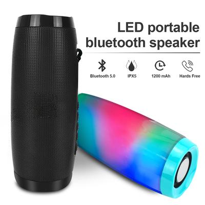 Prenosné Bluetooth reproduktory Bezdrôtové reproduktory LED 1200mAh Vodotesné Subwoofery Basový stĺpec Boombox 3D BT5.0 USB Reproduktor