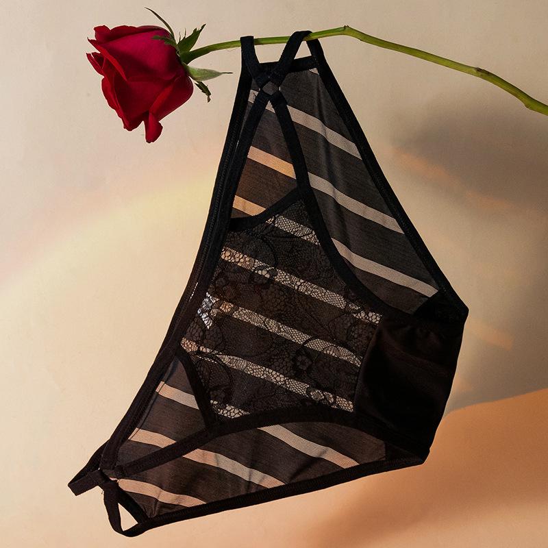 Women's Low-Waist Lace Panties: Breathable, Quick-Drying, Seamless, Girlish Hollow-Out Design